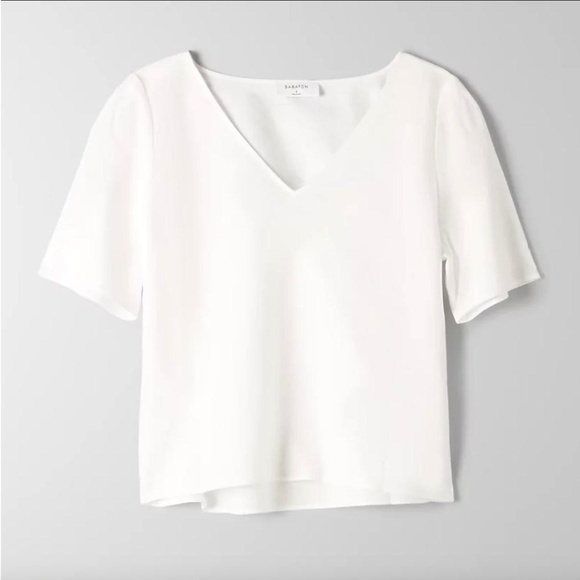Aritzia Babaton Randy Blouse White - Picture 1 of 3